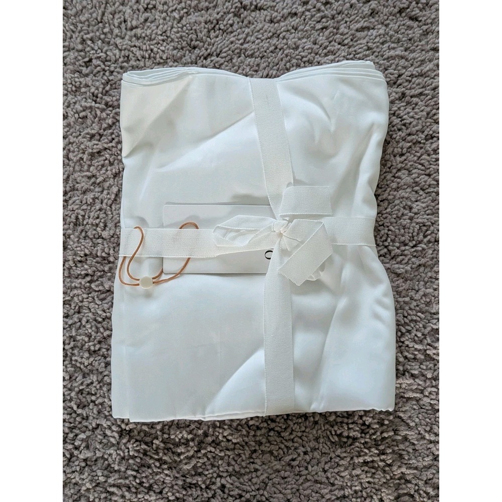 NWT Quince Giza Cotton Sateen Pillowcase Set White King 700 TC